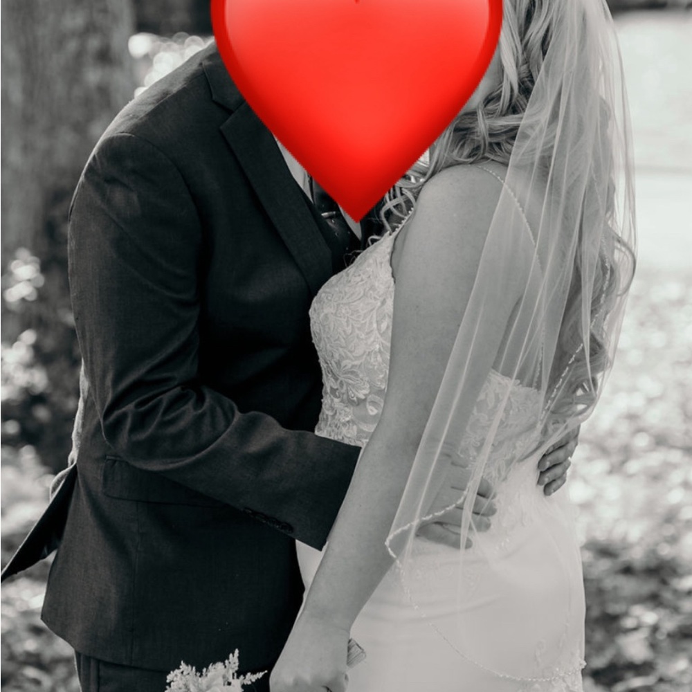 Beaded wedding veil